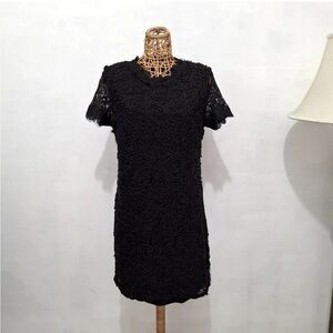 Beautiful Zara Black Lace Short sleeves dress